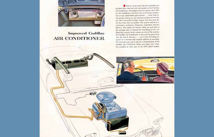brochure Cadillac 1954 vantant le confort de la climatisation