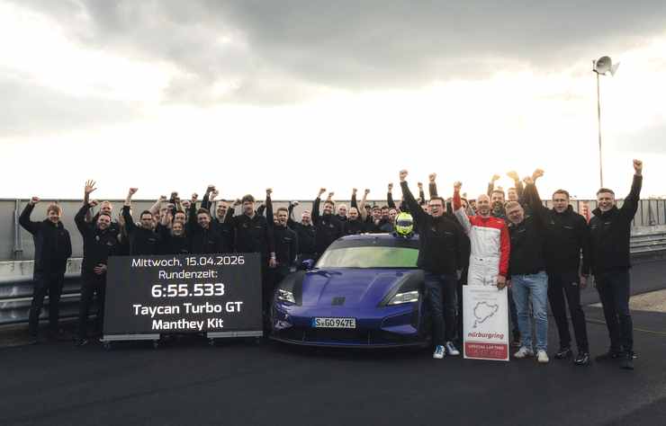 Porsche Taycan avec kit Manthey, record du tour au Nurburgring