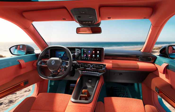 concept d'une Renault 4 E-Tech voiture de plage