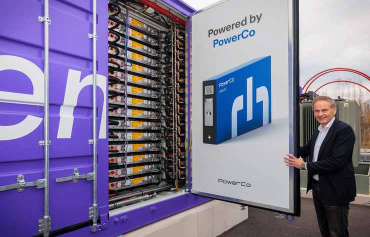 batterie stationnaire de cellules PowerCo fabriquées par Volkswagen