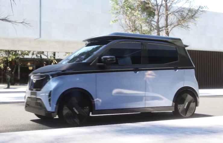 Nissan Sakura électrique avec prolongateur d'autonomie solaire Ao Solar Extender