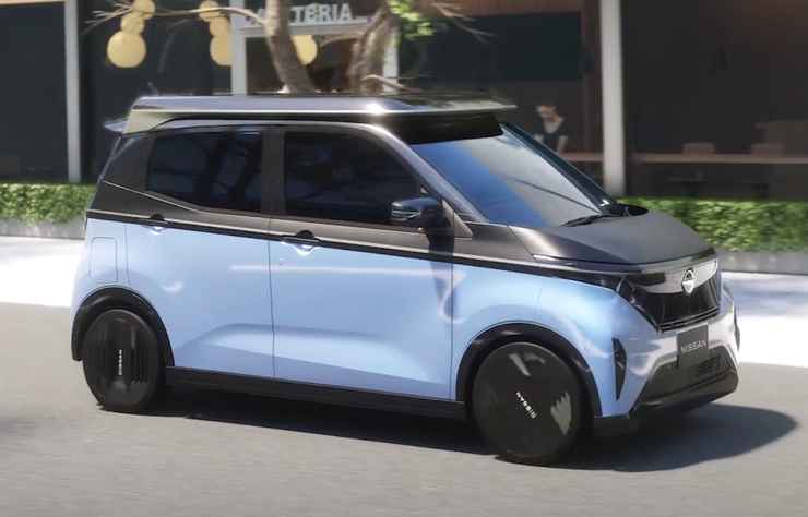 Nissan Sakura électrique avec prolongateur d'autonomie solaire Ao Solar Extender
