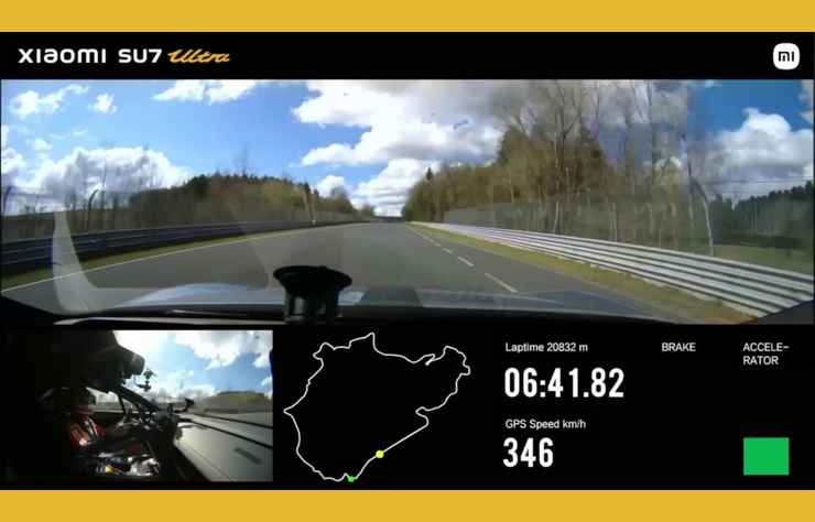 Xiaomi SU7 Ultra électrique, record du tour au Nurburgring