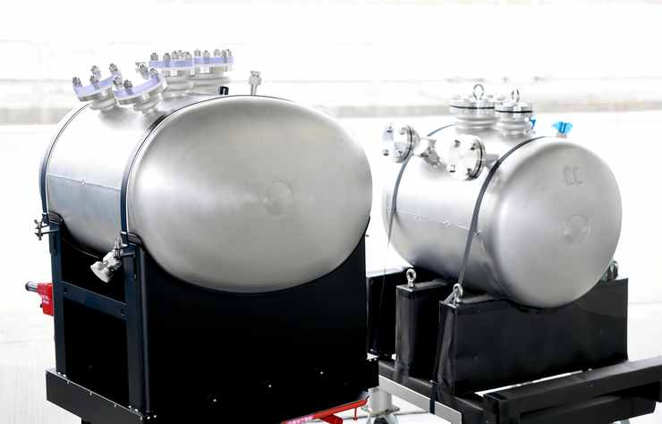 réservoir d'hydrogène liquide ovale