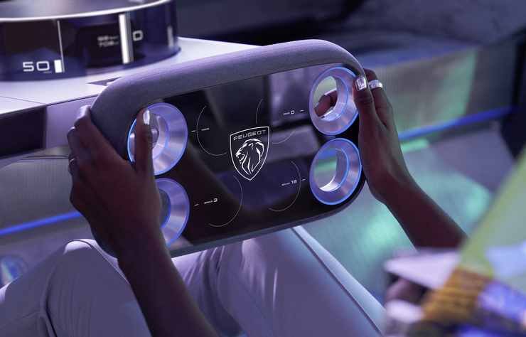 le volant rectangulaire Peugeot Hypersquare