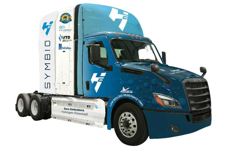 Freightliner Cascadia à hydrogène grâce à une pile à combustible Symbio