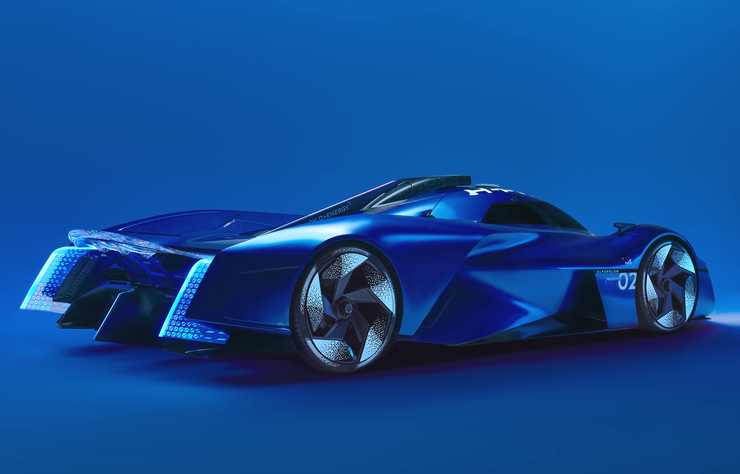 voiture de compétition Alpine Alpenglow à hydrogène
