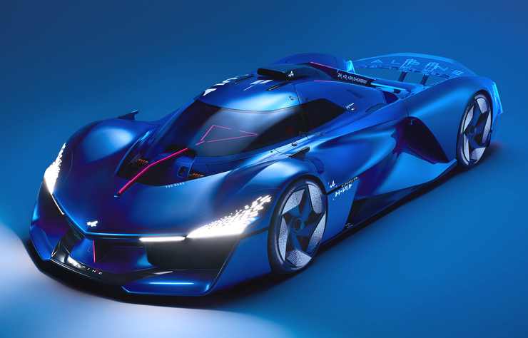 voiture de compétition Alpine Alpenglow à hydrogène