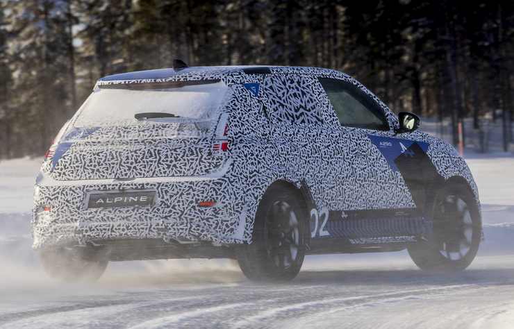 prototype Alpine A290 en test en Suède