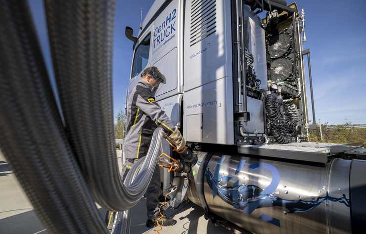 poids lourd Mercedes à hydrogène