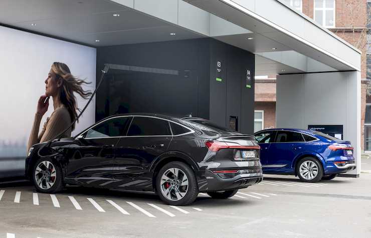 station de recharge pour véhicules électriques Audi à Berlin