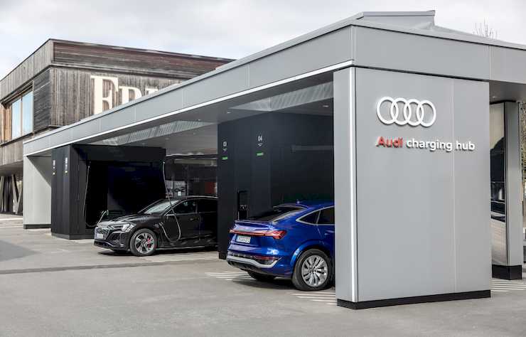 station de recharge pour véhicules électriques Audi à Berlin