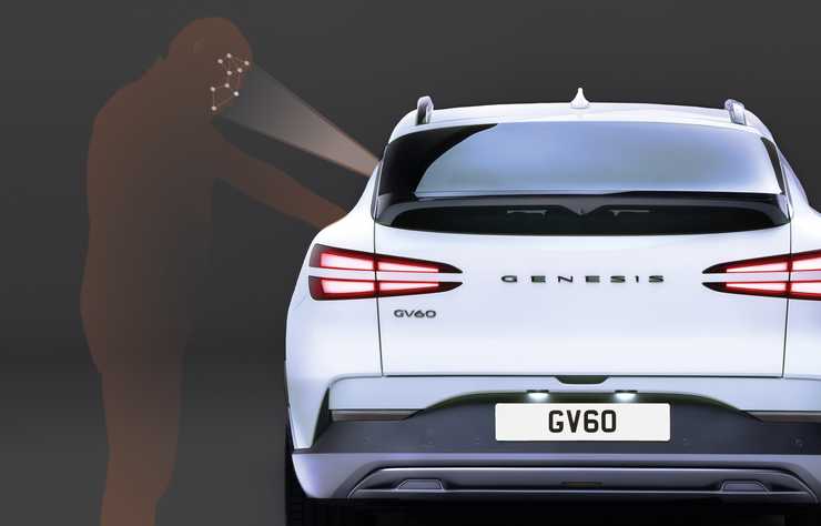 Genesis GV60 avec reconnaissance faciale et lecteur d'empreinte digitale
