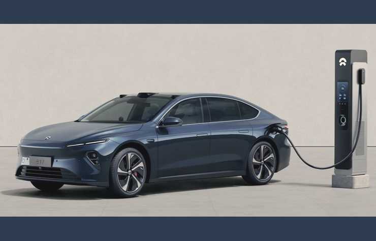 borne de recharge NIO d'une puissance de 500 kW