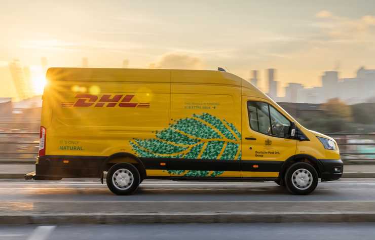 utilitaire électrique Ford e-Transit de Deutsche Post DHL