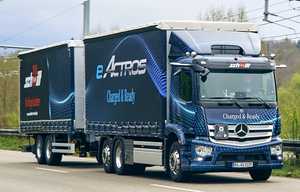 Le Mercedes eActros homologué en 40 tonnes