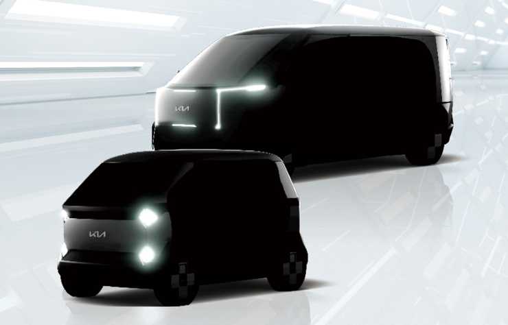 esquisses futurs utilitaires électriques Kia