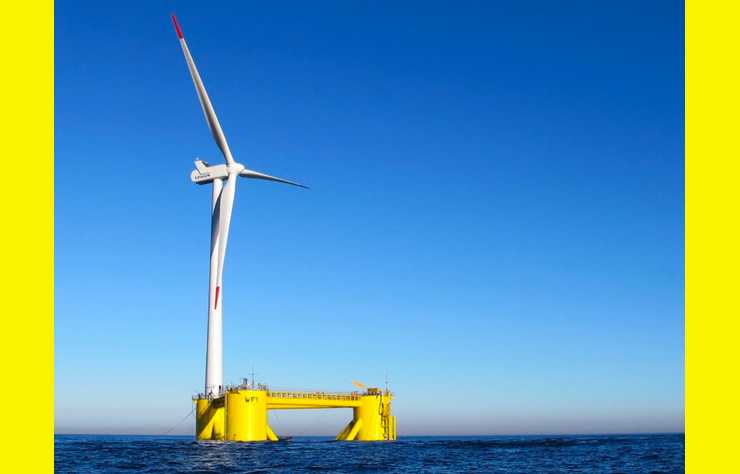 éoliennes flottantes en mer