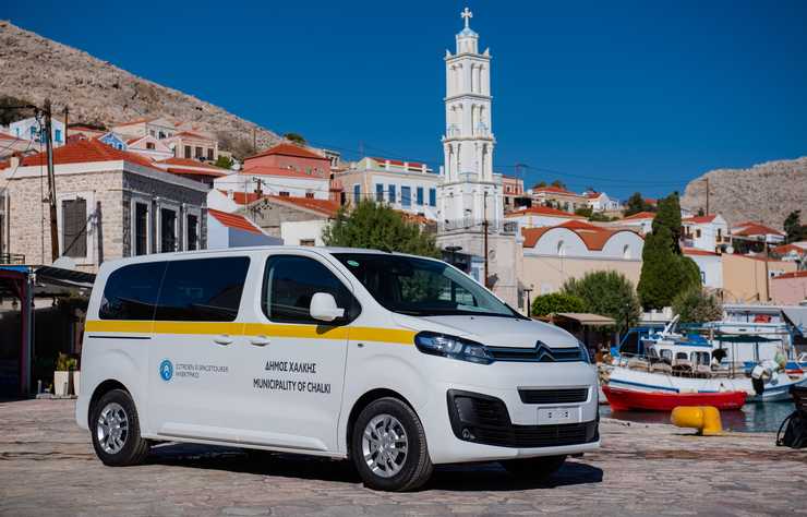 Citroen Spacetourer électrique sur l'île grecque de Chalki