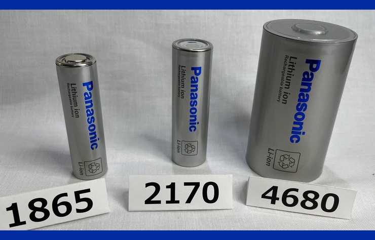 cellules de batteries Panasonic de différentes tailles