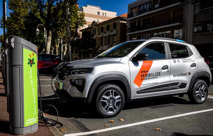 Dacia Spring électrique du service Mobilize Share à Arcachon