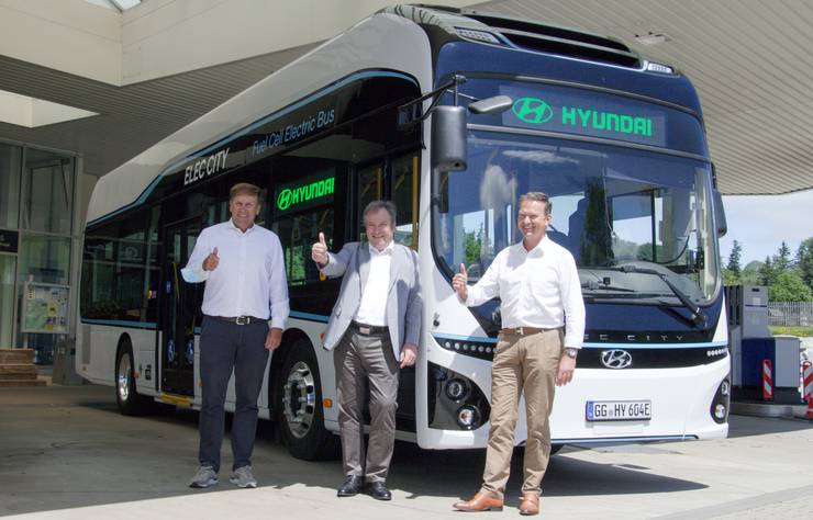 Autobus à hydrogène Hyundai en Bavière