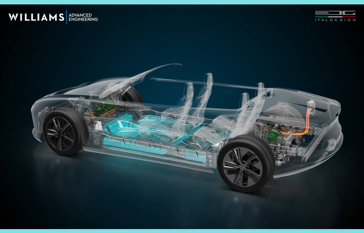 Plateforme EVX, fruit de la collaboration entre Williams Advanced Engineering et Ital Design