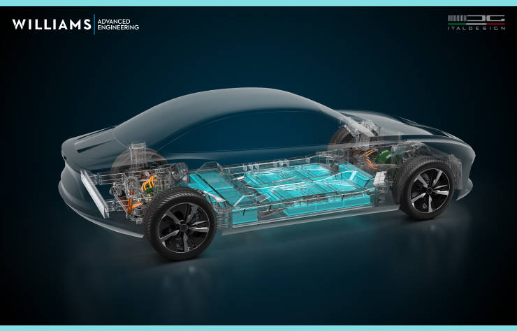Plateforme EVX, fruit de la collaboration entre Williams Advanced Engineering et Ital Design