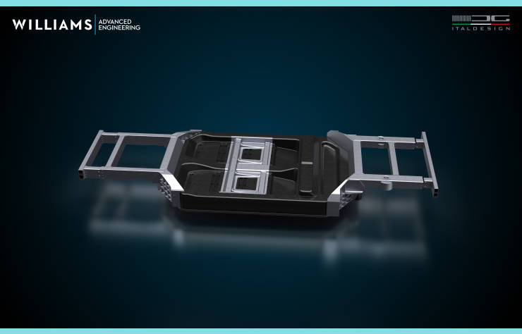 Plateforme EVX, fruit de la collaboration entre Williams Advanced Engineering et Ital Design