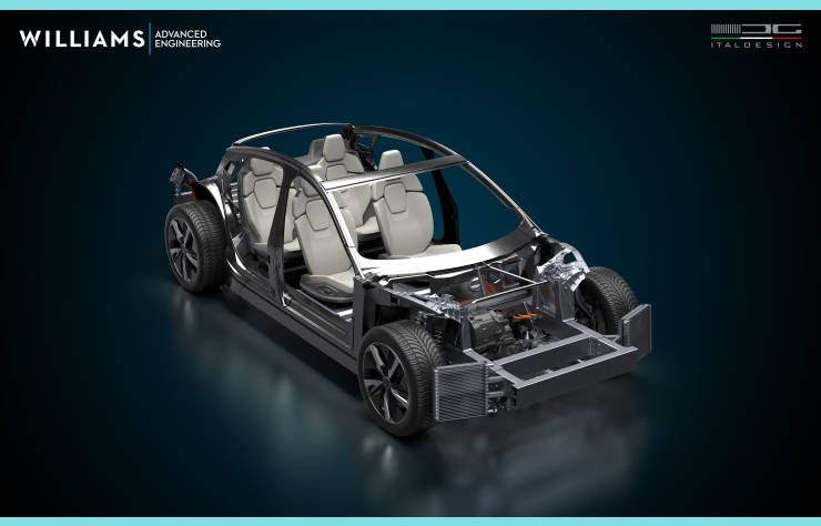 Plateforme EVX, fruit de la collaboration entre Williams Advanced Engineering et Ital Design