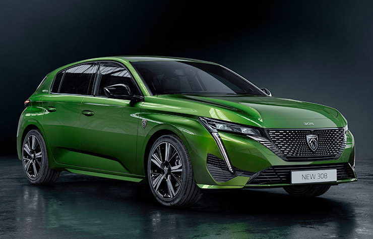 Peugeot 308 verte