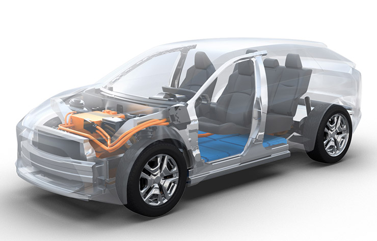 Esquisse Toyota électrique sur base e-TNGA