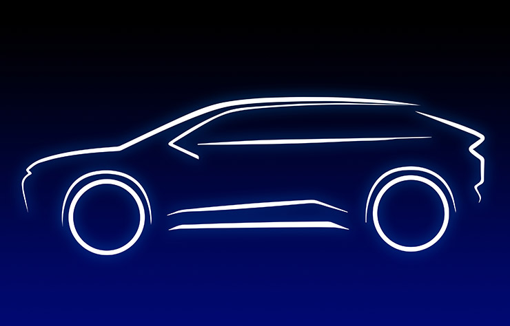 Esquisse Toyota électrique sur base e-TNGA