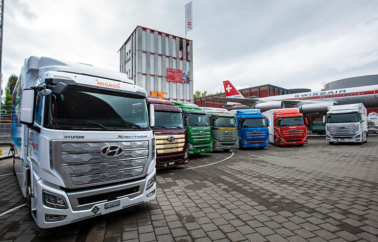 Poids lourds Hyundai Xcient à hydrogène