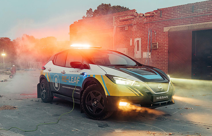 Nissan Re-Leaf prototype de véhicule d'urgences