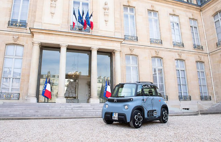 Citroen Ami électrique à l'Elysée pour les journées du patrimoine