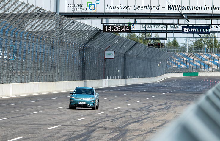 Hyundai Kona EV de record au Lausitzring