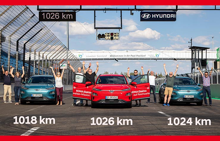 Hyundai Kona EV de record au Lausitzring