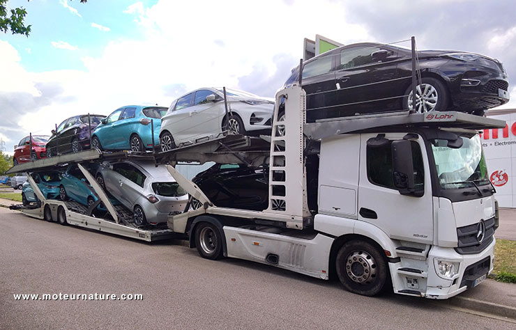 Camion de Renault Zoé électrique