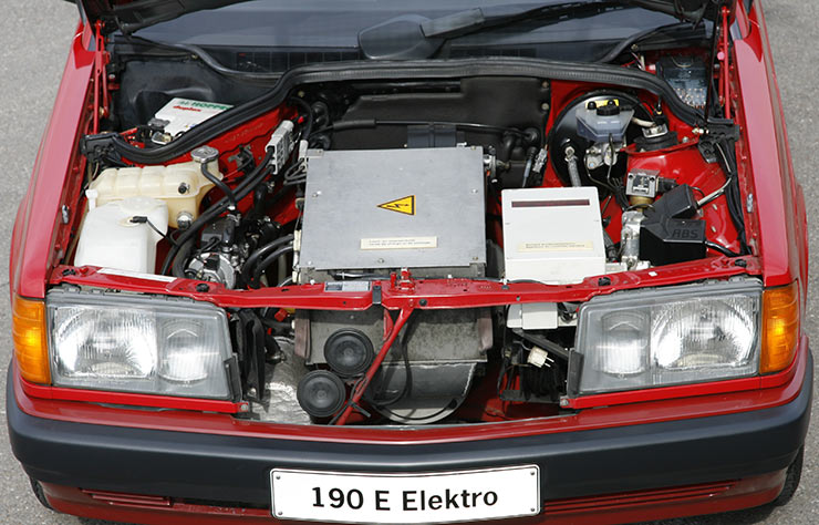 prototype Mercedes 190 électrique de 1990