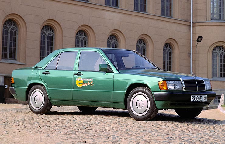 prototype Mercedes 190 électrique de 1990