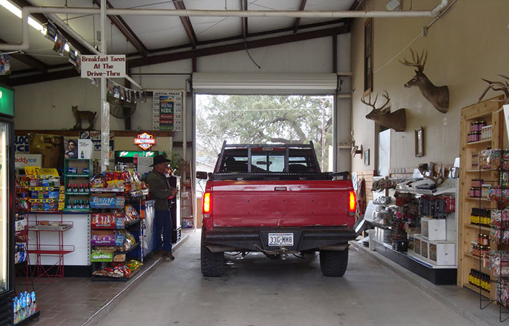 Epicerie drive-in au Texas