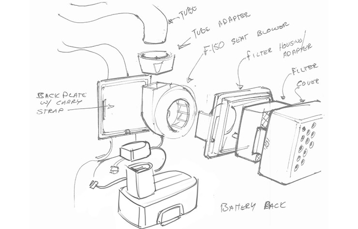 Esquisse de ventilateur Ford