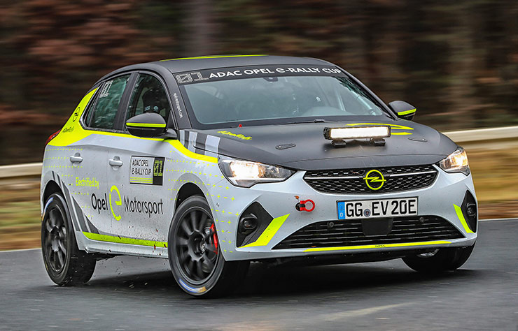 Opel e-Corsa pour le championnat ADAC Opel e-Rallye Cup