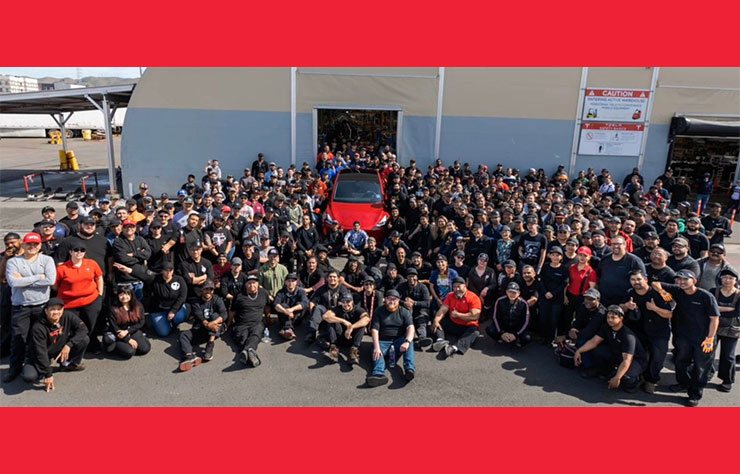 La millionième voiture Tesla sortant de l'usine