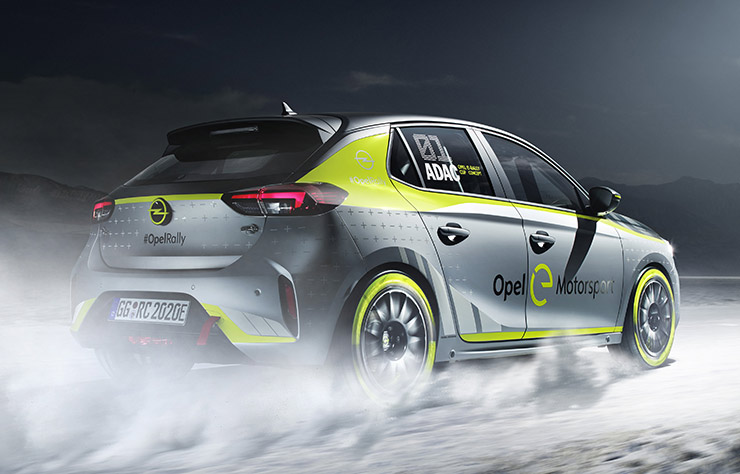 Voiture de rally électrique Opel Corsa