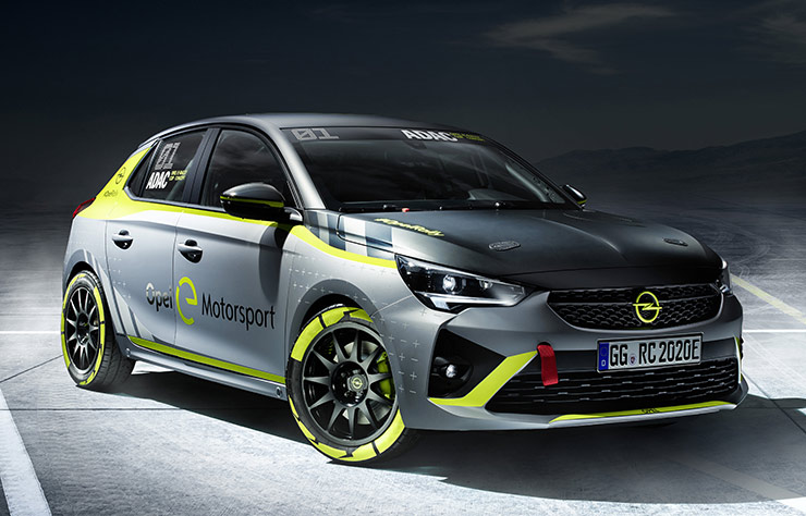 Voiture de rally électrique Opel Corsa