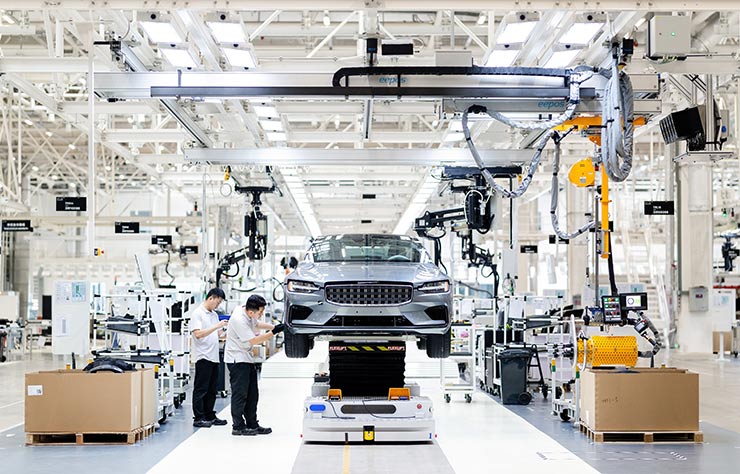 Production du coupé hybride rechargeable Polestar 1 à Chengdu, Chine