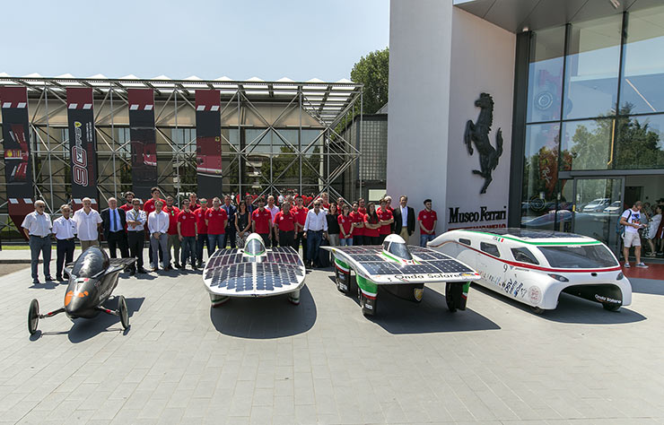 Voitures solaires au musée Ferrari de Maranello