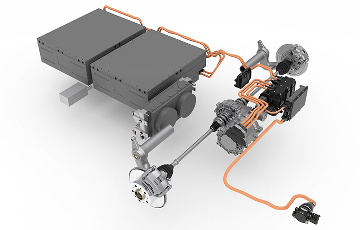 Chassis électrifié d'Al-Ko et de Huber Automotive